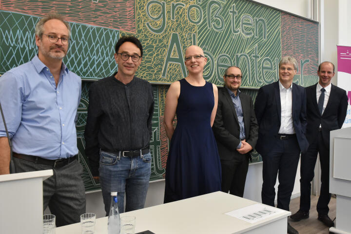 v.l.n.r.: Prof. Dr. Martin Hils, Prof. Dr. Matthias Löwe, Prof. Dr. Sarah Zerbes, Prof. Dr. Timo de Wolff, Prof. Dr. Michael Quante, Prof. Dr. Sebastian Stiller