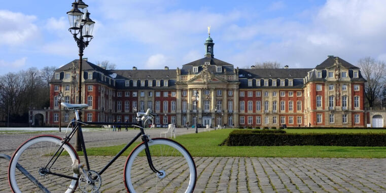 Bike in front of the "Schloss"