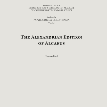 Ford, T. - The Alexandrian Edition of Alcaeus