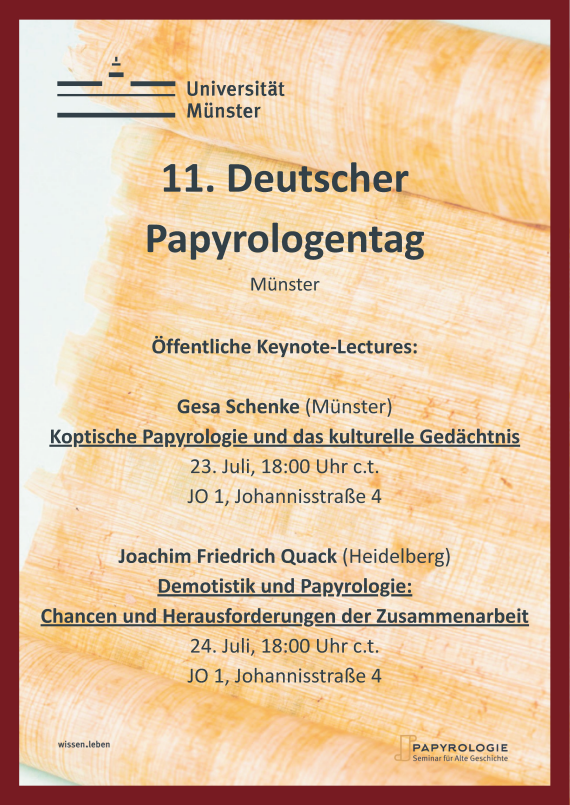 Keynote-Lectures Papyrologentag 2026