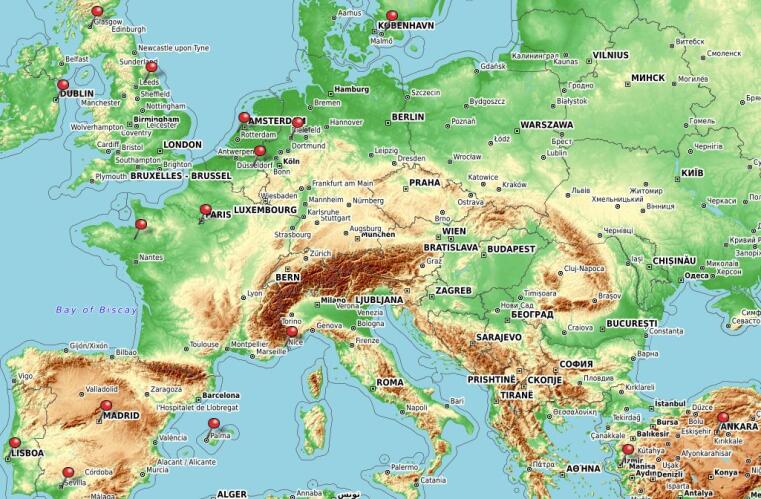 Erasmus partner universities