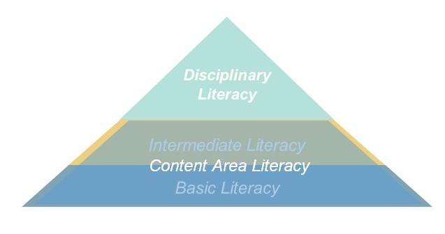 Strukturgrafik zur Disciplinary Literacy (Shanahan & Shanahan, 2012)