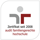Certificate since 2008 audited as family-friendly university
