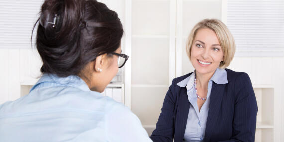 Meeting between two women