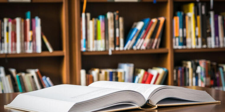 open book lying on a desk