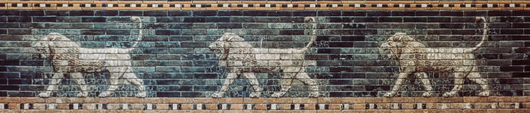 Löwen auf der Fassade des Ischtar-Tors