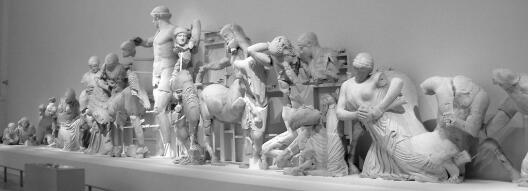 The original figures in the Archaeological Museum of Olympia