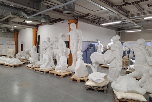 Provisional arrangement of the figures on the west pediment