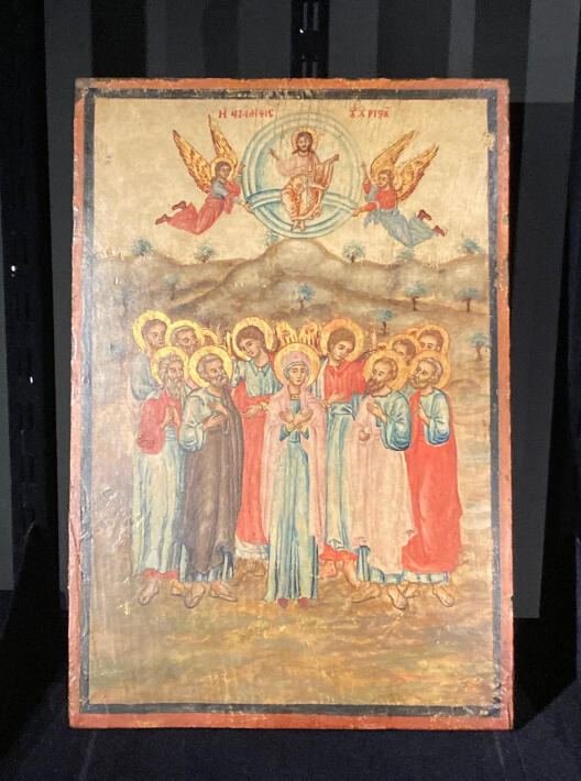 Christ's Ascension on an 18th-century Icon