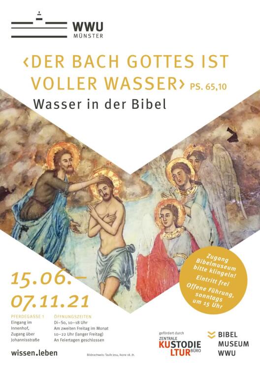 Plakat zur Ausstellung <Der Bach Gottes ist voller Wasser> Wasser in der Bibel