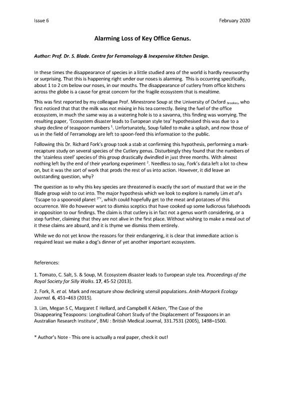 The Eyebrow - Issue 6 February 2020