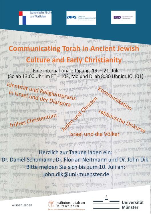 Plakat zur Tagung "Communicating Torah" (19.-21.07.)