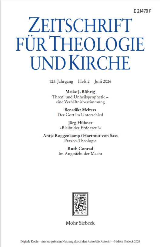 Cover der Zeitschrift für Theologie und Kirche (ZThK)