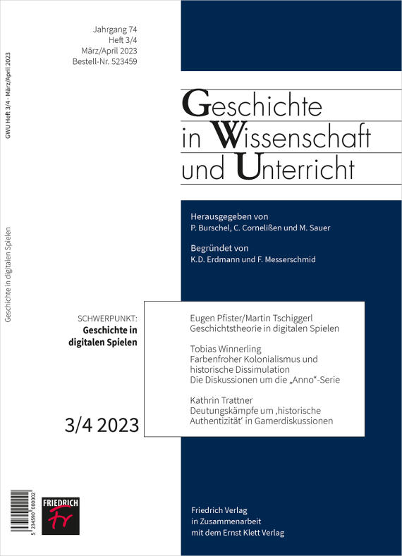 Coverbild der Zeitschrift Geschichte in Wissenschaft und Unterricht