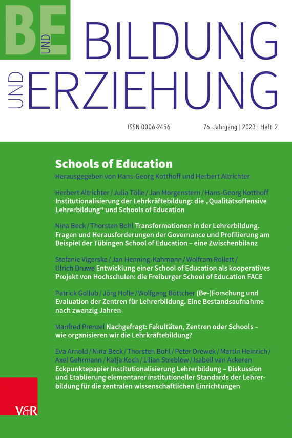 Coverbild der Zeitschrift Bildung und Erziehung