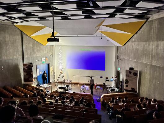 Die Experimentalvorlesung startet spektakulär mit einem Begrüßungsfeuerwerk.