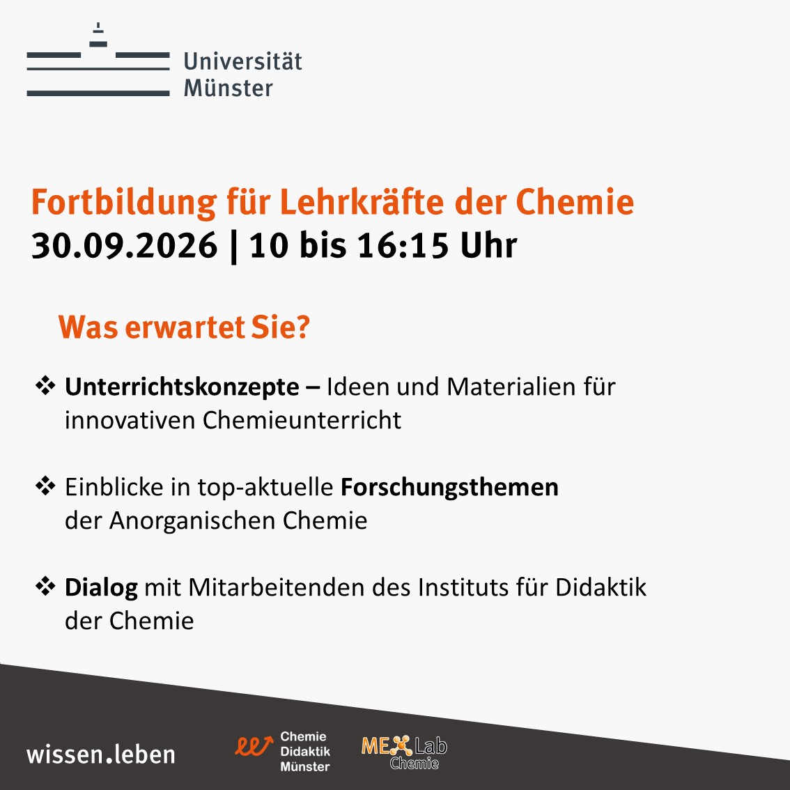 Flyer zur Lehrkräftefortbildung am 30.09.2026