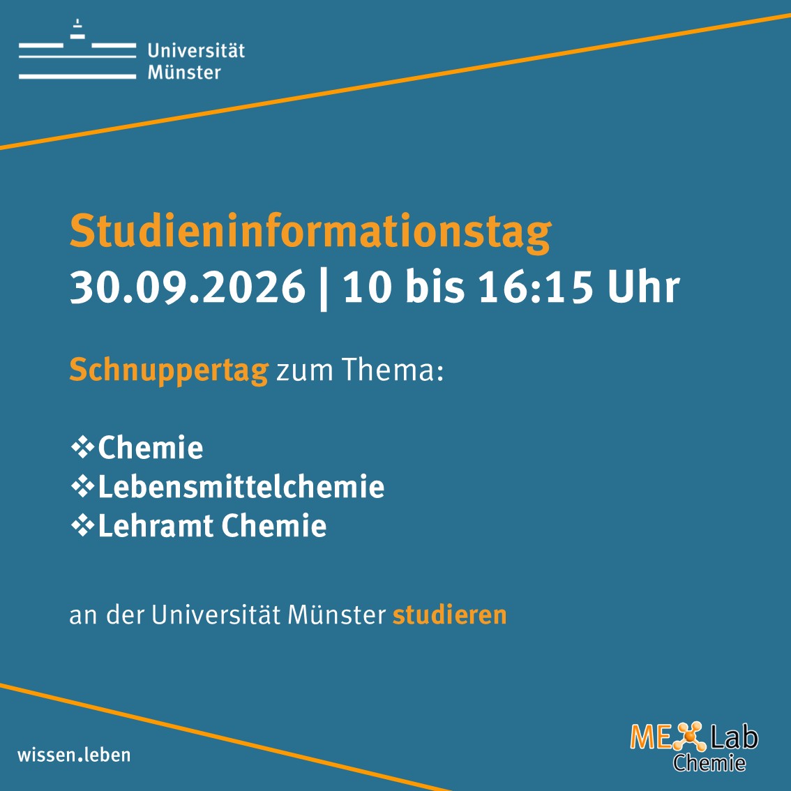 Flyer zum Studieninformationstag am 30.09.2026