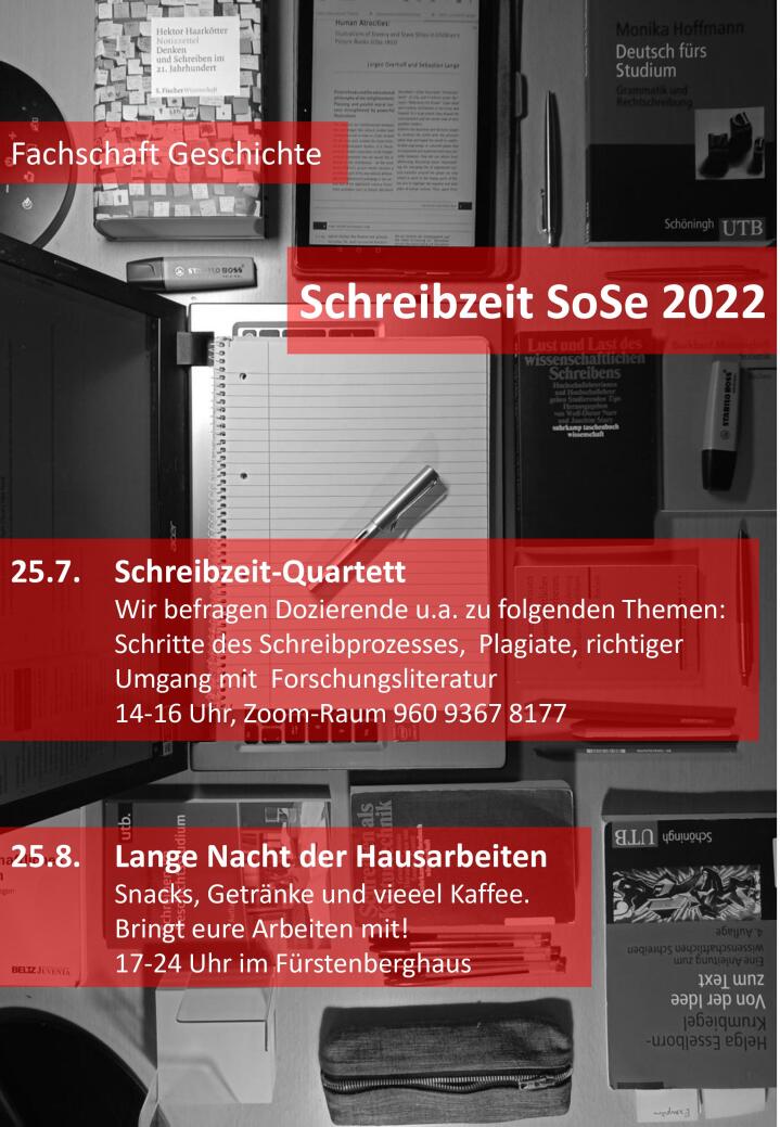 Schreibzeit im Sommersemester 2022