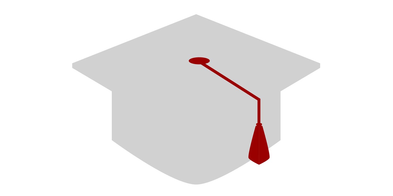 Grafik, die einen Doktorhut zeigt