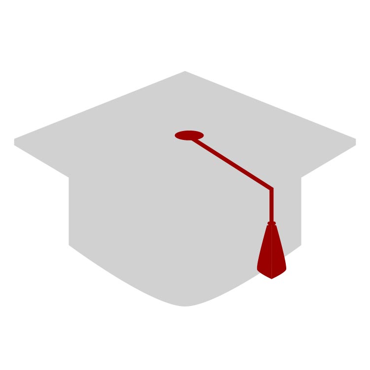 Grafik, die einen Doktorhut zeigt