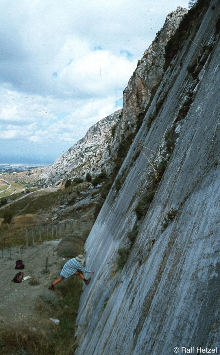 Bedrock fault scarp, Crete, Greece