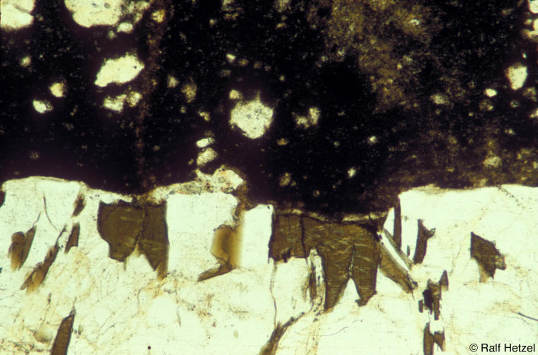 Pseudotachylite biotite melting