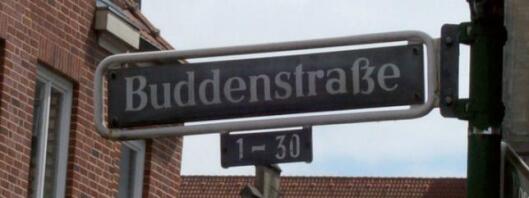Straßenschild Buddenstraße
