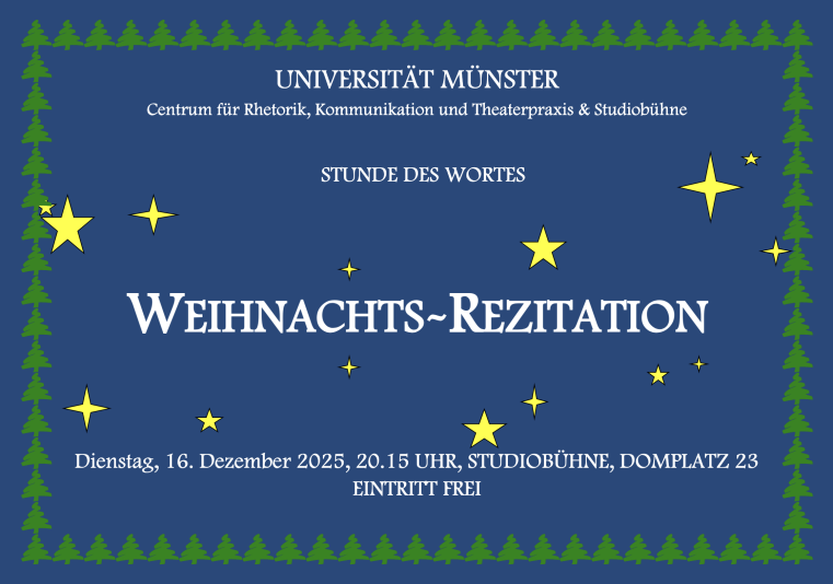 Plakat zur Weihnachts-Rezitation