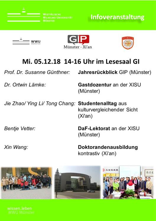 Plakat der GIP-Infoveranstaltung 2018