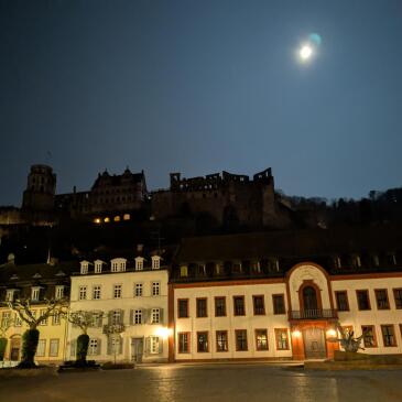 Das Heidelberger Schloss bei Nacht