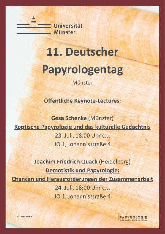 11. Deutscher Papyrologentag