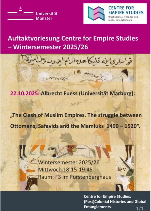 Auftaktvorlesung Centre for Empire Studies - Wintersemester 2025/26