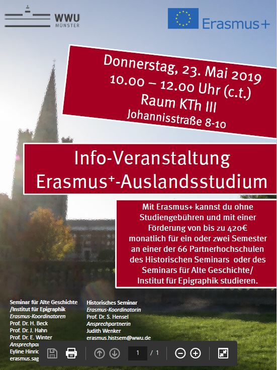 Erasmus-infoveranstaltung Sose19