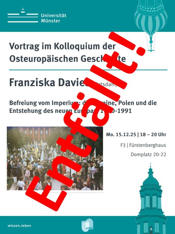 Der Vortrag von Franziska Davies entfällt! 