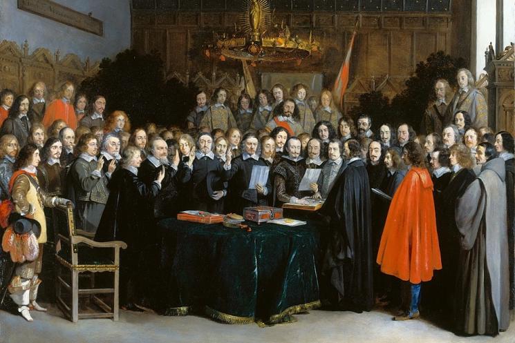 Beschwörung des Spanisch-Niederländischen Friedens, Gemälde von Gerard ter Borch
