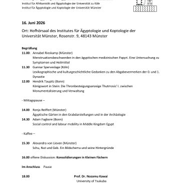 Programm der Neuen Forschungen am 16.06.2026
