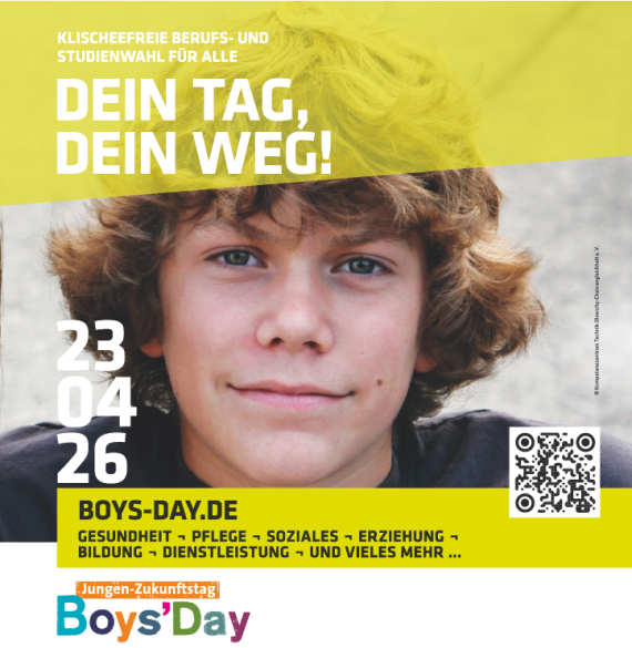 Werbeplakat für den Boys' Day 2026