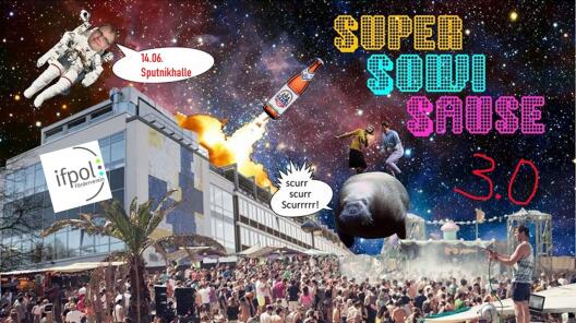 Plakat zur SuperSowiSause 3.0