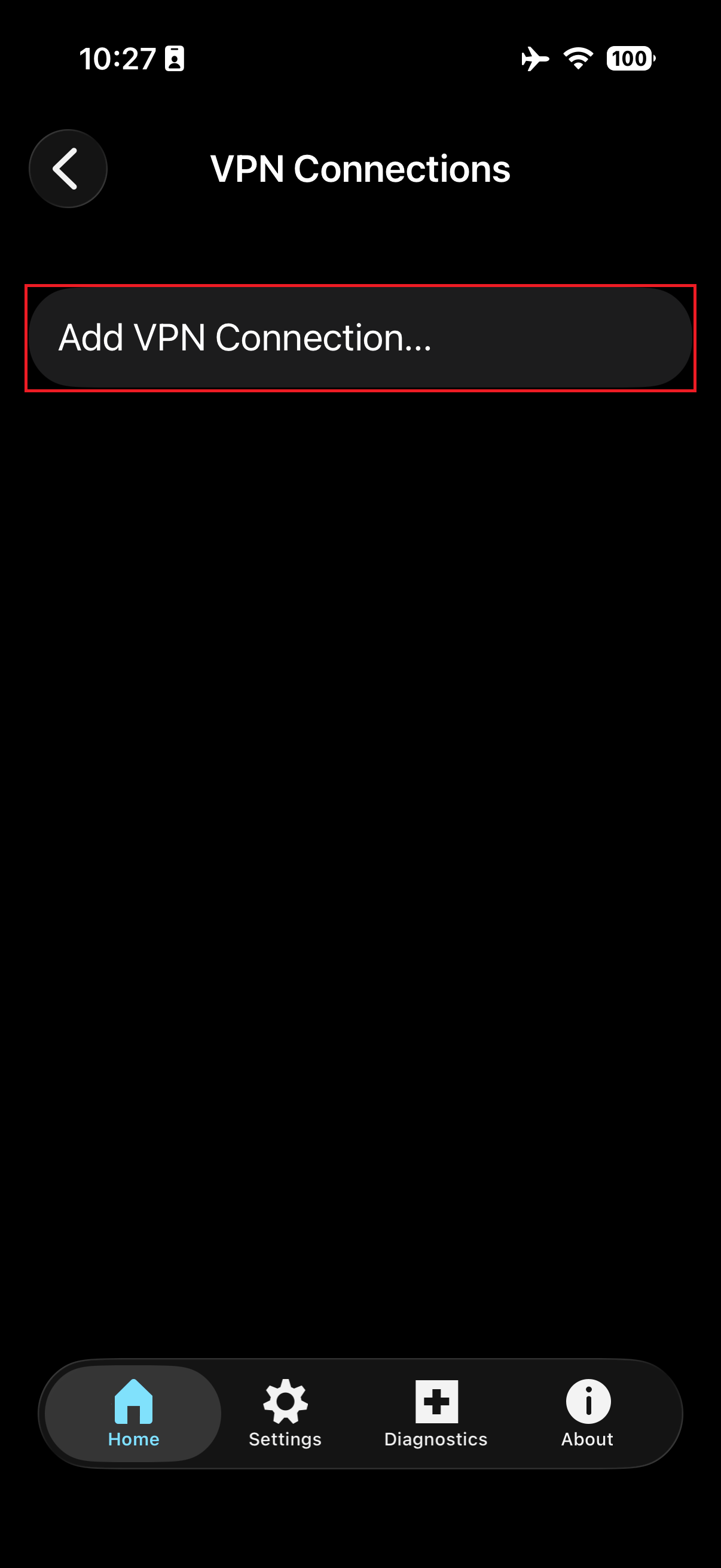 4. Add the VPN connection