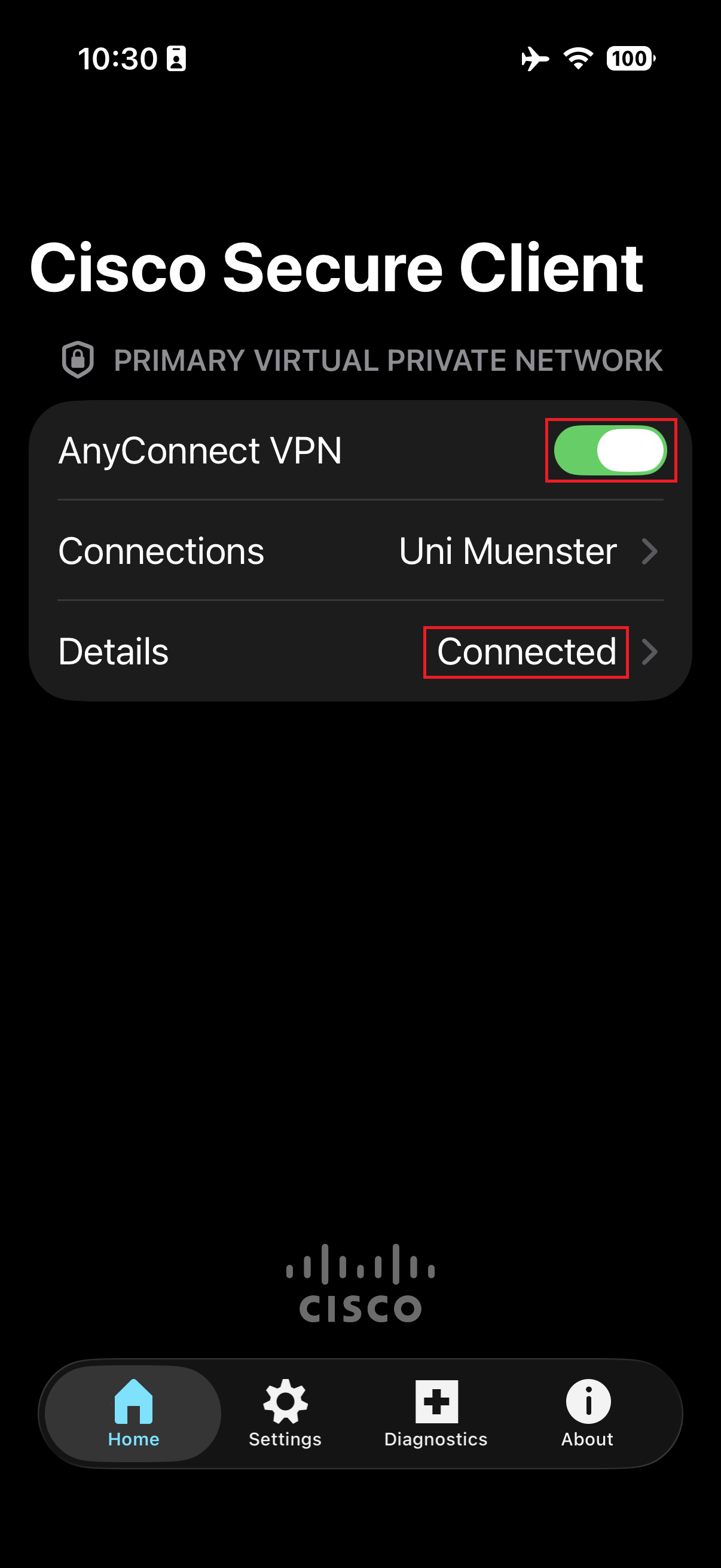 3. VPN connection was successful