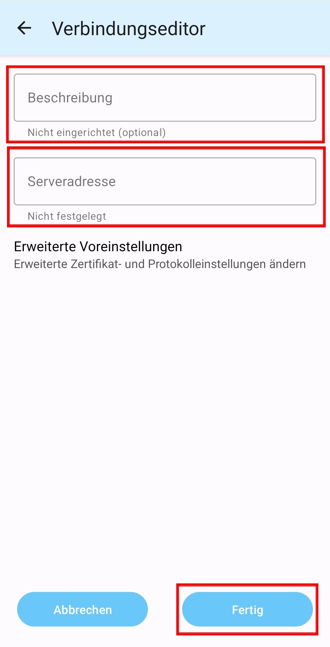 9. Verbindungseditor