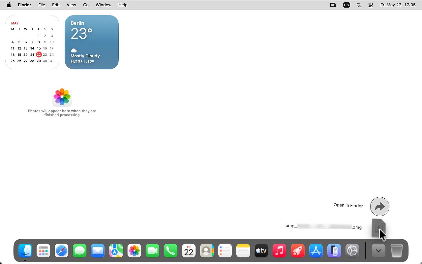 Open the downloaded disk image