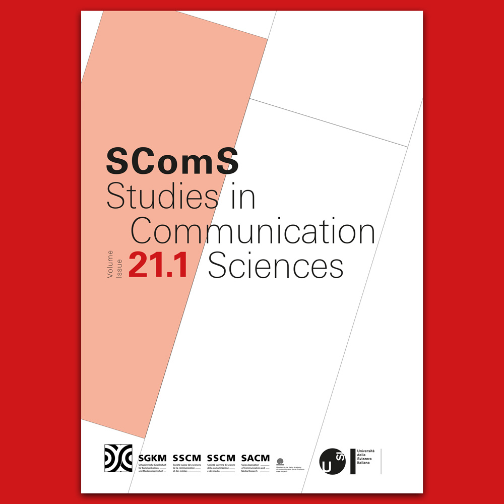 Cover der aktuellen Ausgabe der Studies in Communication Sciences mit dem Titelthema darauf.