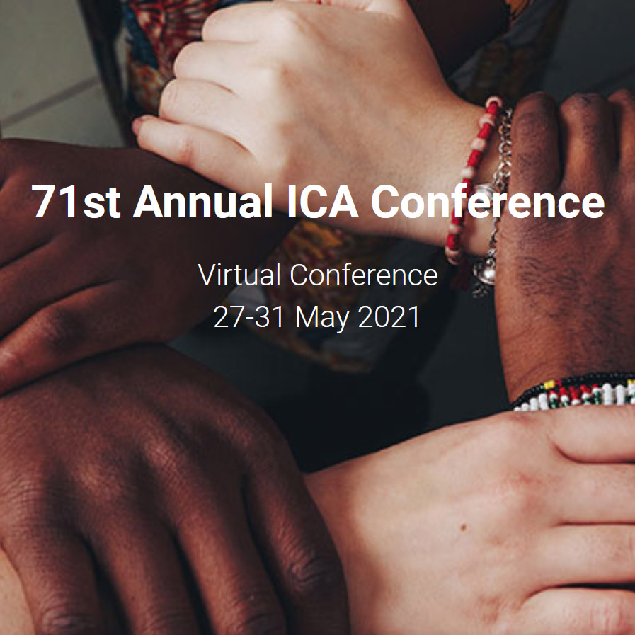 Hands of people with different skin colors form a circle. The text above reads "71st Annual ICA Conference"