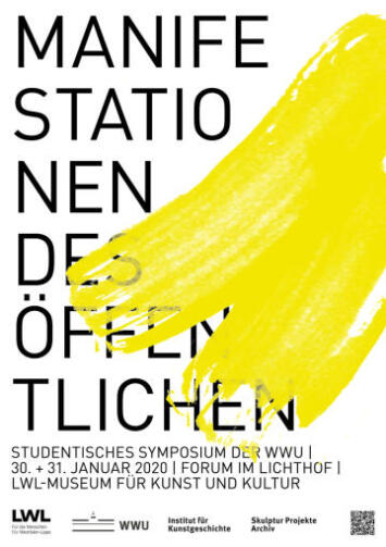 Symposium Manifestationendesoeffentlichen Plakat Digital Gelb