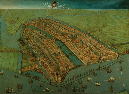 Karte von Amsterdam um 1538 (Cornelis Anthonisz.)