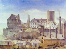 Die Harkortsche Fabrik auf Burg Wetter um 1834