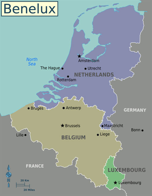 BeNeLux: Belgien, die Niederlande und Luxemburg