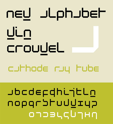 New Alphabet des Designers Wim Crouwel aus dem Jahr 1967